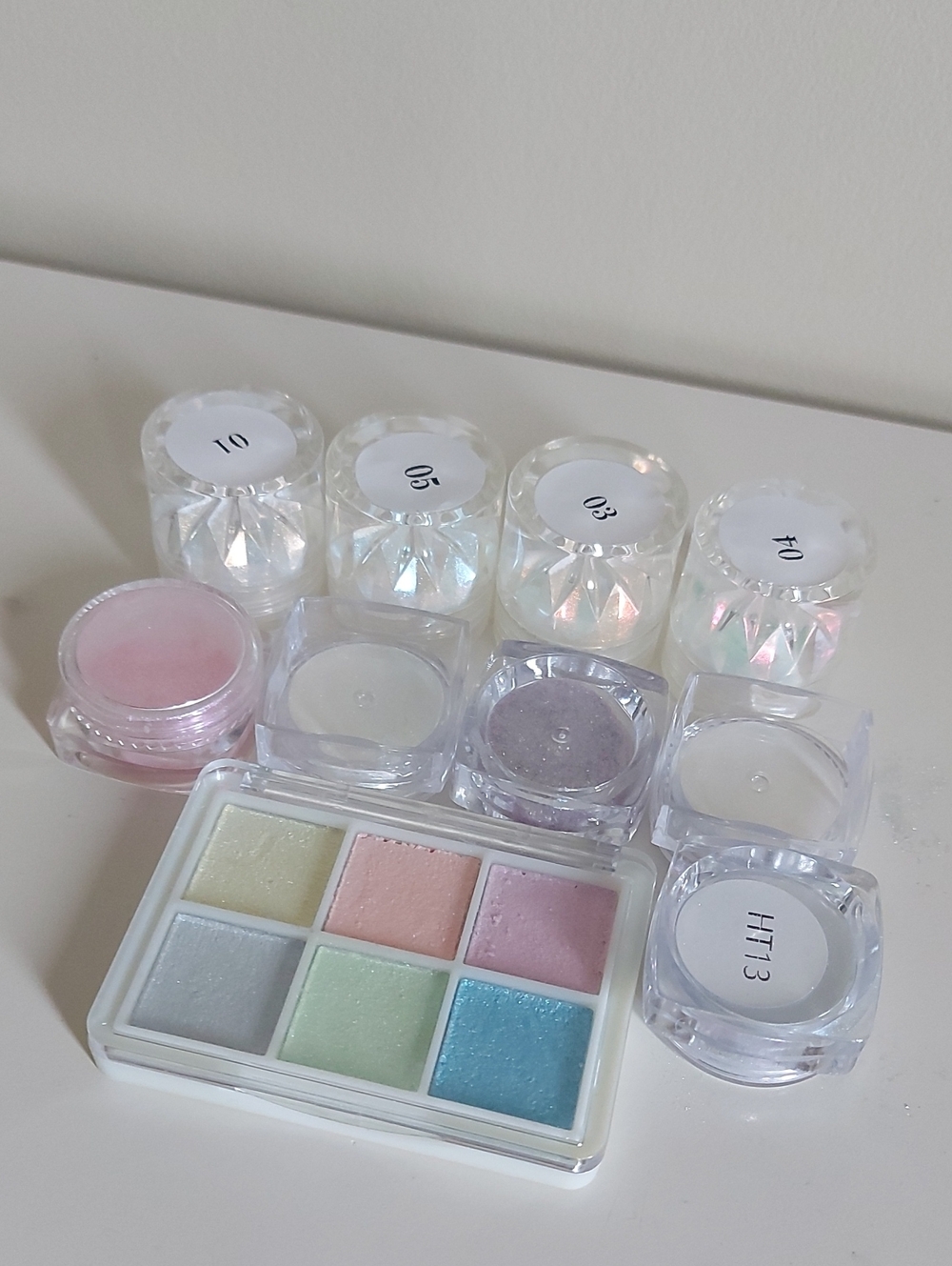 Nail Chrome Powder Bundle, Iridescent Shimmer Mermaid Glazed Nails, 10×Like New!